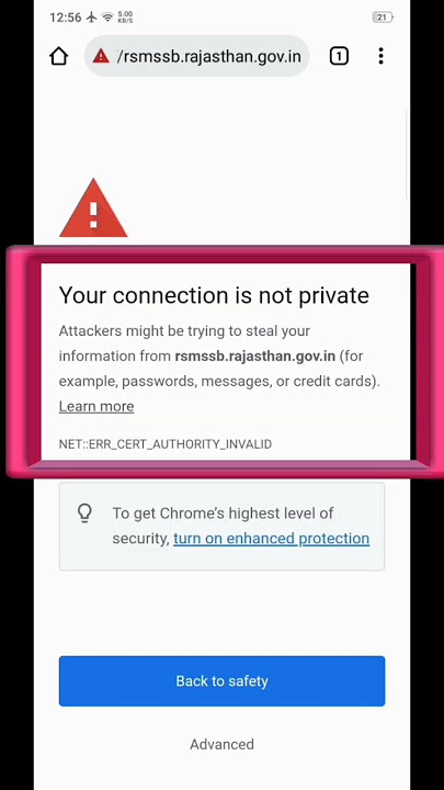 your connection is not private google chrome problem solved