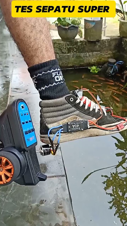 Tes sepatu super rc boat 🗿🗿🗿 #rcboat #diy #sepatusuper
