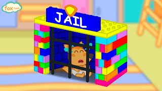 Baby Lucia, Let&#39;s Play Funny Challenge with Colorful Lego Jail. Fox Family funny Stories for kids