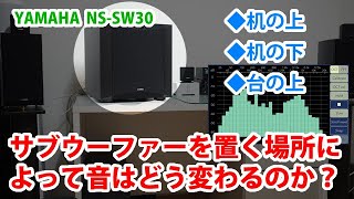 音質改善 サブウーファーの置き場所を変えるとどれだけ音が変わるか検証してみた Yamaha Ns Sw300 Youtube