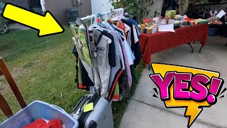 Garage Sale Clothing Rack was filled with Vintage MONEY