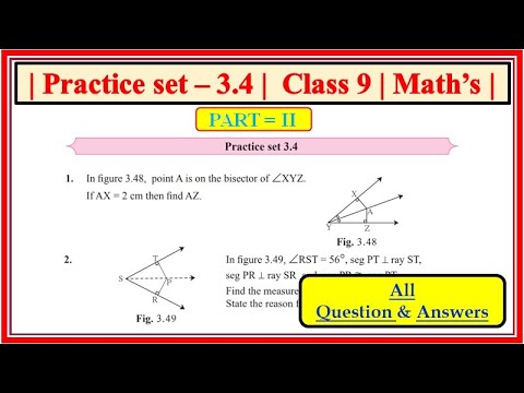Practice set 3.4 class 9 maths part 2 | Chapter 3 Triangles ...