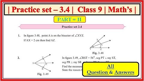 Practice set 3.4 class 9 maths part 2 | Chapter 3 Triangles | Maharashtra state board #class9th