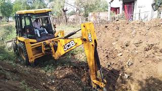 JCB Backhoe Machine Working on Mud | JCB Dozer Making Drain | JCB 3DX machine | JCP | JCB video |
