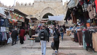المشي في اسواق وحارات القدس القديمة / سوق العطارين #jerusalem