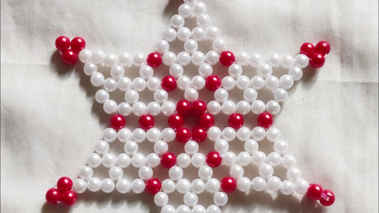How to make Easy Beads Star | Making of pearls Star/Flower | Beads table Mat Craft for beginners