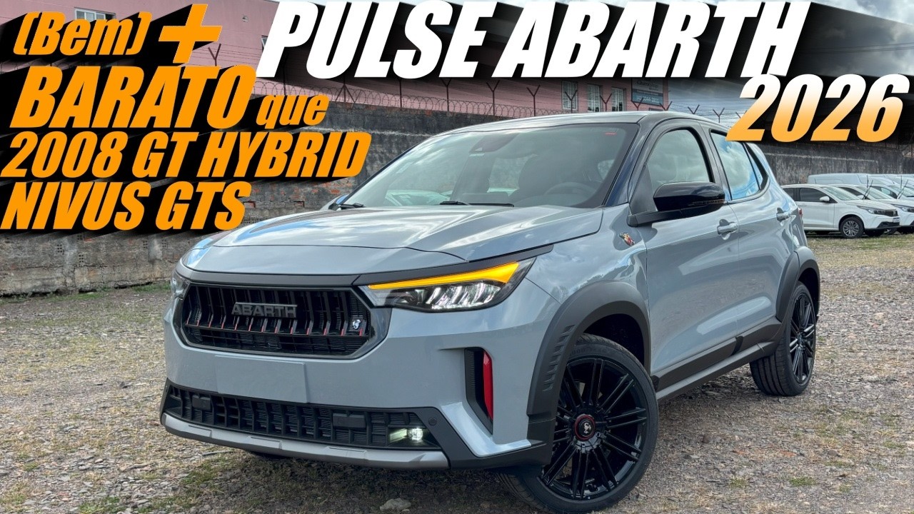 NOVO PULSE ABARTH 2026! Mais barato que Peugeot 2008 GT HYBRID 2026 e NIVUS GTS 2026