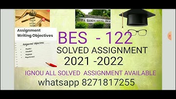 BES - 122 SOLVED ASSIGNMENT  2021-2022