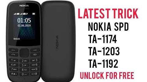 NOKIA 105 TA-1203/TA-1174 PASSWORD UNLOCK
