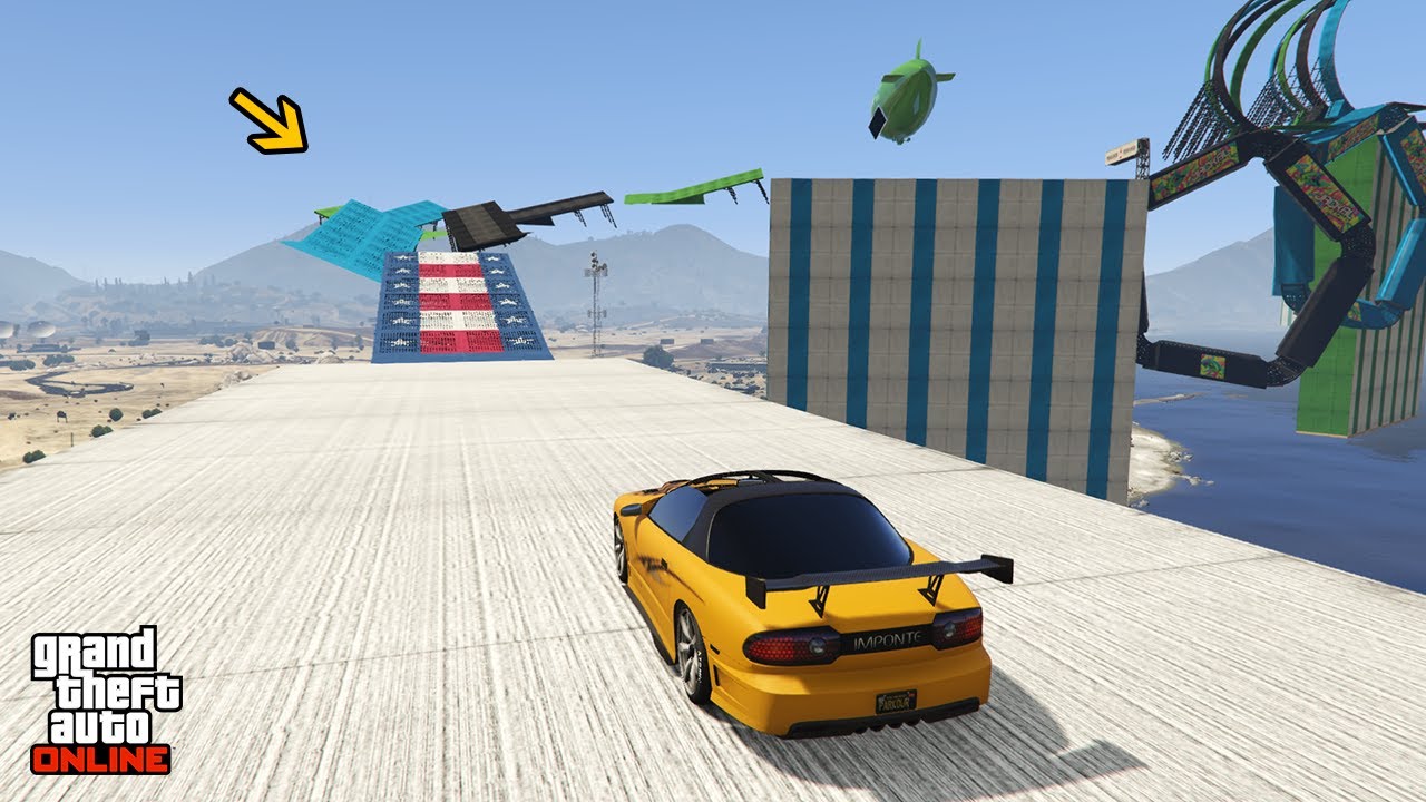 Car Parkour GTA 5 Online PS4 Link ماب باركور سهل قراند 5 YouTube