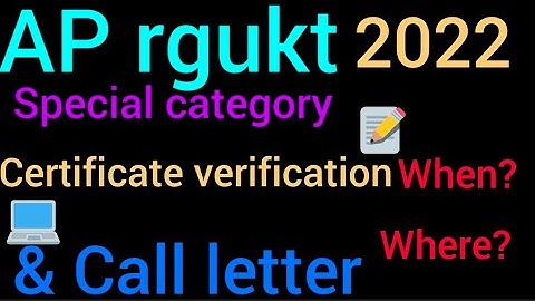 AP rgukt special category call letter, press note, venue ll @honeypinkyeducation