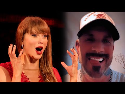 Taylor Swift FANGIRLS After AJ McLean Shares Elizabeth Taylor Backstreet Boys Mashup