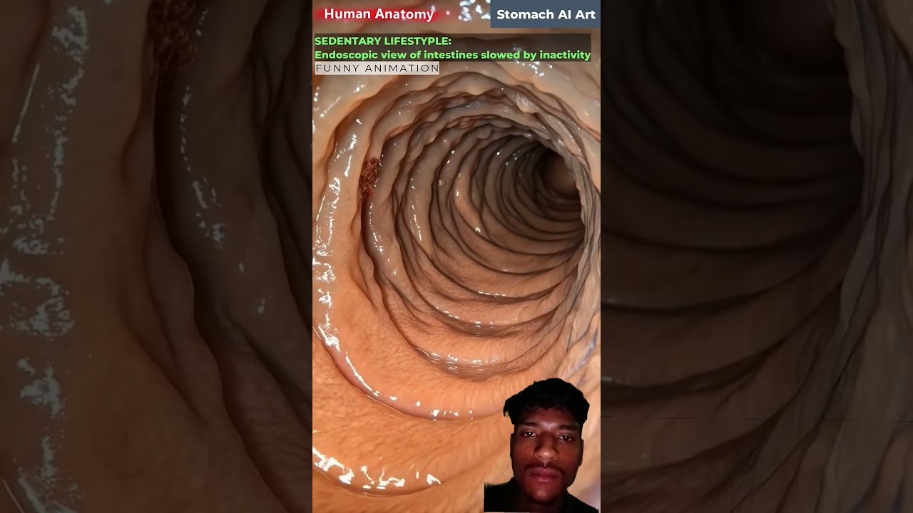 Intestines Slowed By Sitting LongHours Animation Gut Health HumanAnatomy Stomach Al Art 08