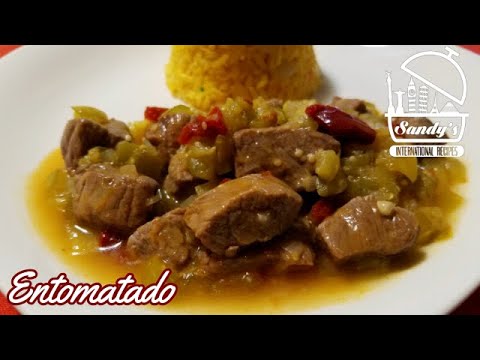 Delicioso entomatado de res│Tasty beef chili with tomatillo│Sandy's International Recipes