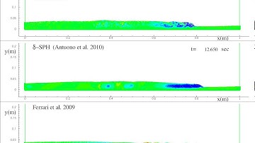 Sloshing Shallow Water Comparisons between SPH schemes - Curl