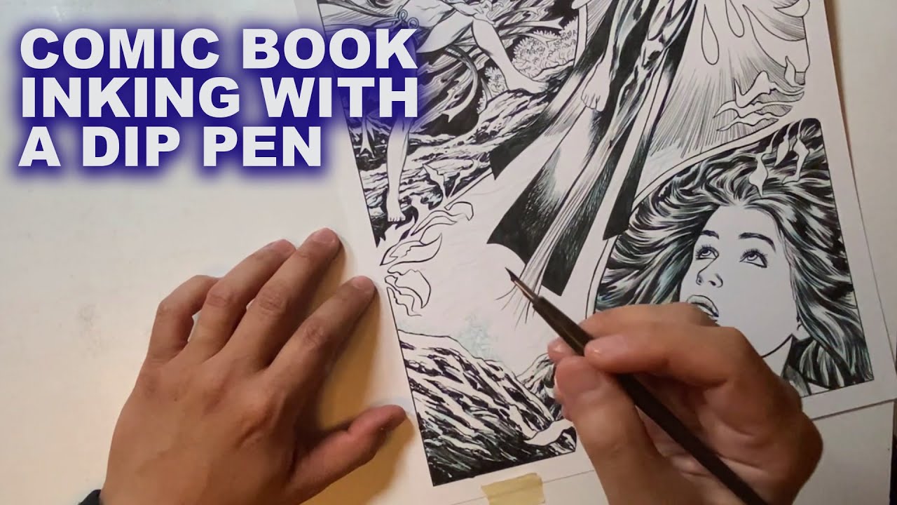 How to Draw Comics - Inking with Felt Tip Pens 