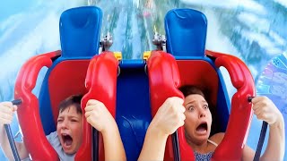 roller coaster BREAKS at worst moment..