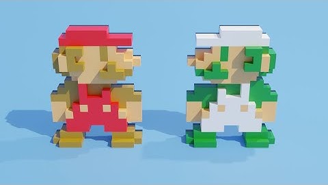 Super Mario Voxel Model Tutorial for Blender 3.5