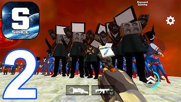 Sandbox In Space - Gameplay Part 2 Nextbots In Space Stalker,Gtoilet,TV Man,TV Women,Titan TV Man