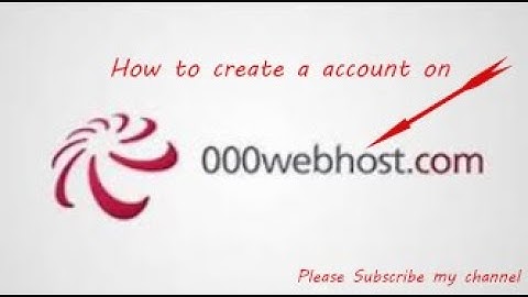 How to create an account on 000webhost.com