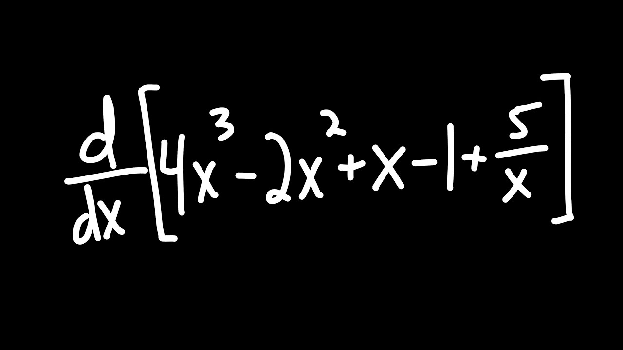 Derivative of 4x^3-2x^2+x-1+5/x