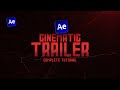 Cinematic trailer title animation in after effects  after effects tutorial  no plugins required