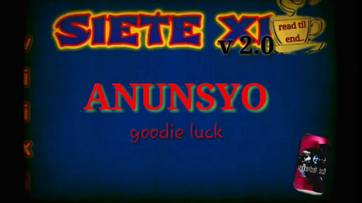 "Anunsyo part1.. stl.. panaginip.. lotto.. jueteng.. buenas by sieteXI (c.m.a.81)