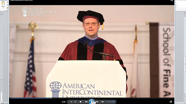 AIU Graduation 2014: Dr. Robert Manzer