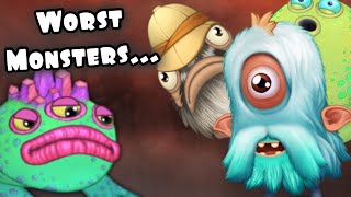 Top 10 Worst Monsters in My Singing Monsters - My Singing Monsters Top 10