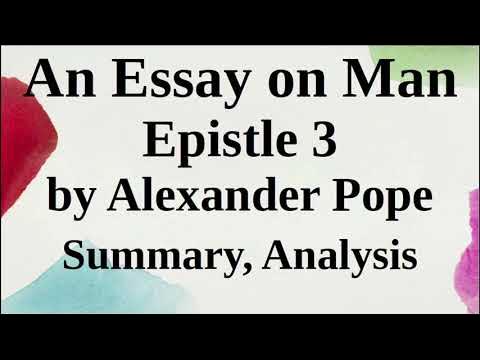 pope essay on man epistle 3