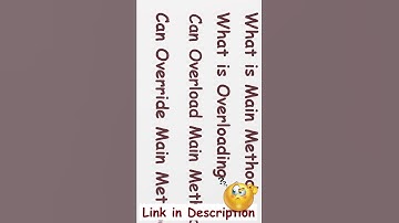 Main Method Overloading