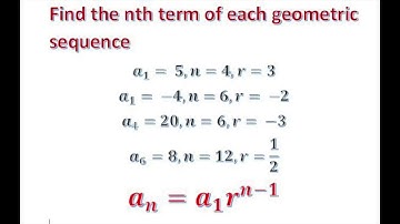 Find The nth Term Of Each Geometric Sequence a_6= 8, n =12, r =1/2