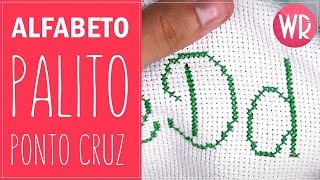 Alfabeto palito – Letra D & d em ponto cruz