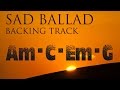 Sad slow instrumental guitar ballad backing track a minor