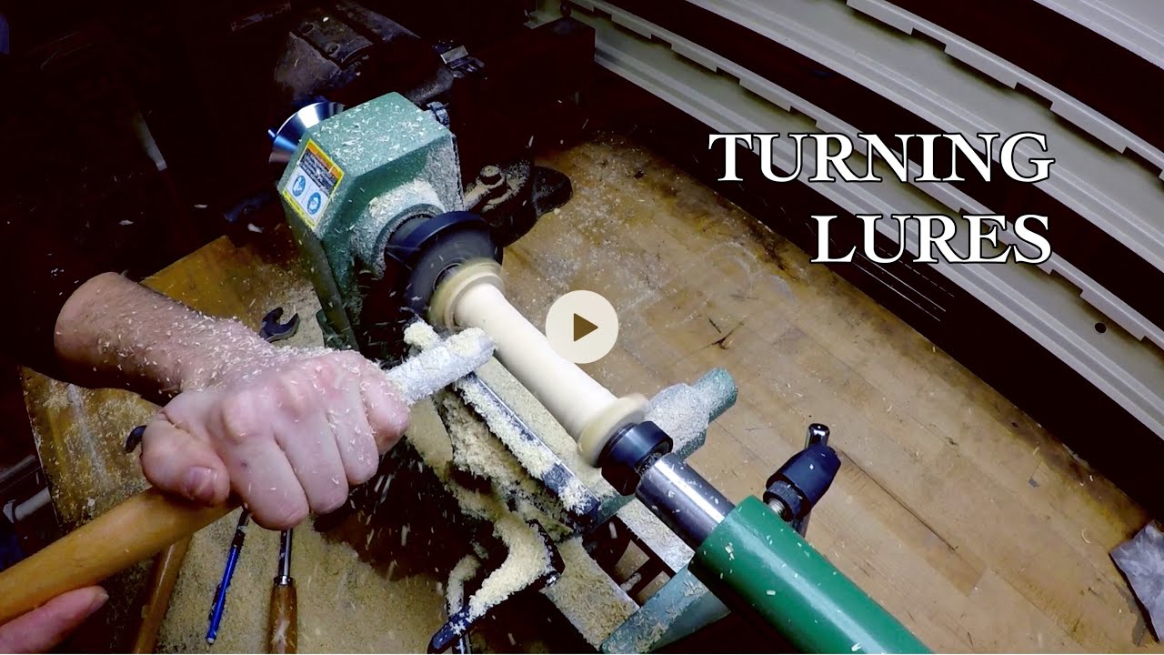 How to Make a Wooden Lure on a Lathe Line-Through for Beginners 