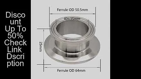 YQBS 2 Inch × 1.5 Inch Sanitary Fitting End Cap  Tri Clamp Ferrul Reducer Stainless Steel 304 Sanita