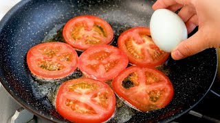 3 яйца с 1 помидором! Быстрый завтрак за 5 минут. Простой и вкусный рецепт