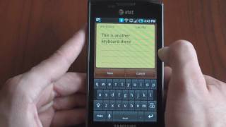 Samsung Captivate Keyboard Options