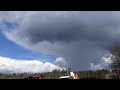 Time-lapse video of cumulonimbus clouds developing on 13th May