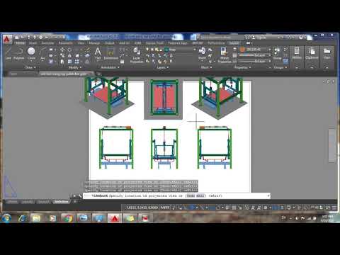 video Hướng dẫn chuyển bản vẽ 3D sang 2D Autocad 2016 & Chuyển bản vẽ từ layout sang model