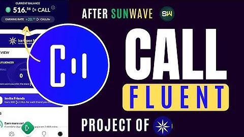 CALL FLUENT TELEGRAM BOT  || CALIM 500 CALL TOKEN ||  ICE NEW PROJECT AFTER SUNWAVE TOLEN