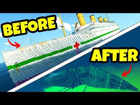 Britannic Sinking Survival & Wreckage Exploration in Stormworks!