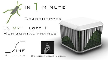 Grasshopper in 1 minute - EX 97 - Loft + Horizontal frames