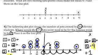 Finding a Missing Data Point when Given a Balance Point
