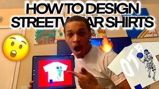 EASIEST WAY TO DESIGN on Procreate 🔥🫣#howtostartaclothingbrand