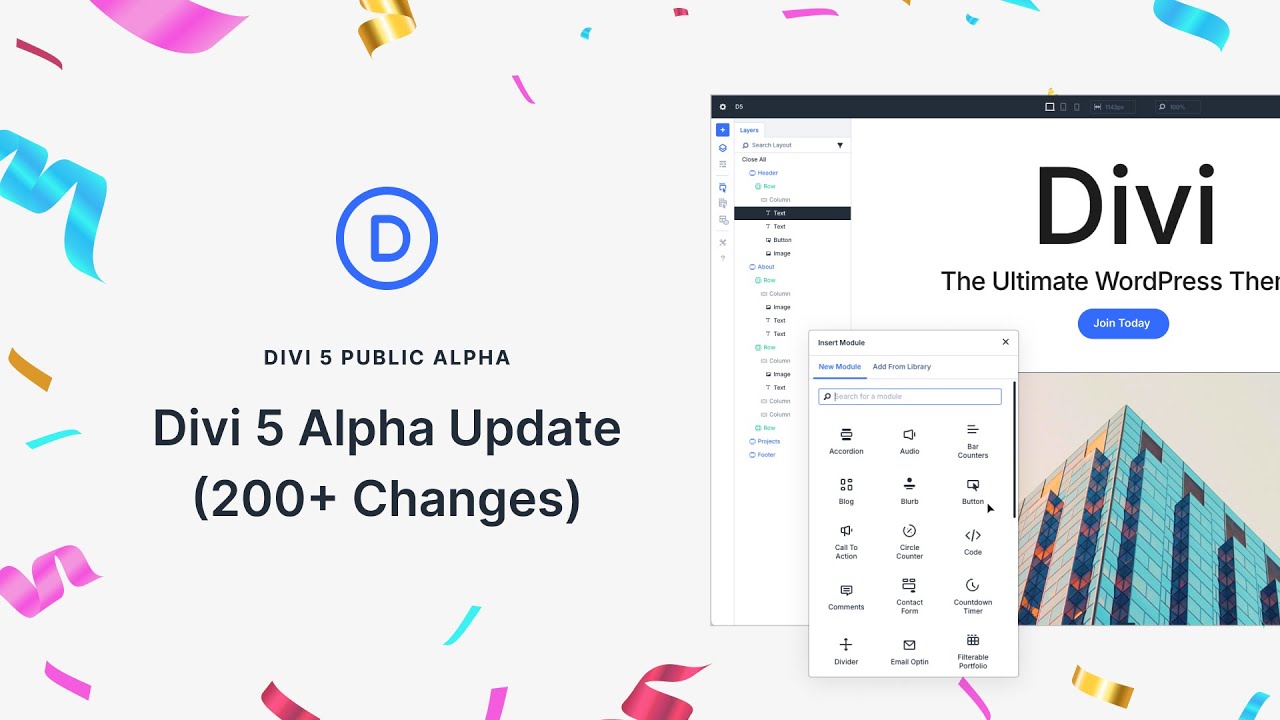 Divi 5 Public Alpha Progress Update (200+ Changes) - YouTube