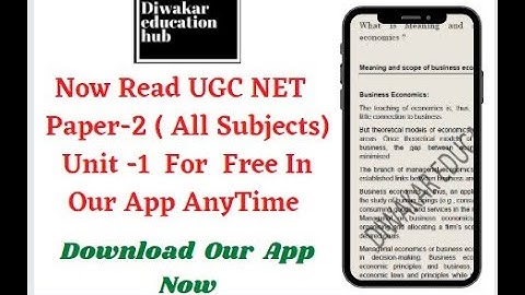 Read UGC NET  Unit 1 All Subjects For Free Download App Now to Read