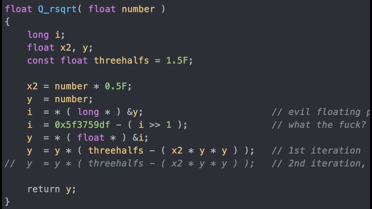 Fast Inverse Square Root — A Quake III Algorithm