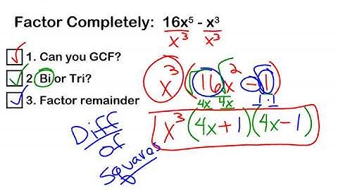Algebra 1 Unit 5 Multi Step Factoring