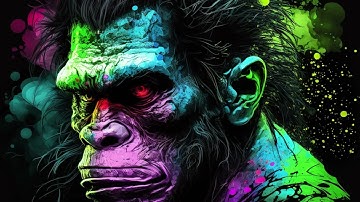 "Mid Journey AI Monkeys: A 40-Minute Visual Exploration of Abstract Primate Art. Photos - Pictures